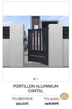 Portillon aluminium Cantal